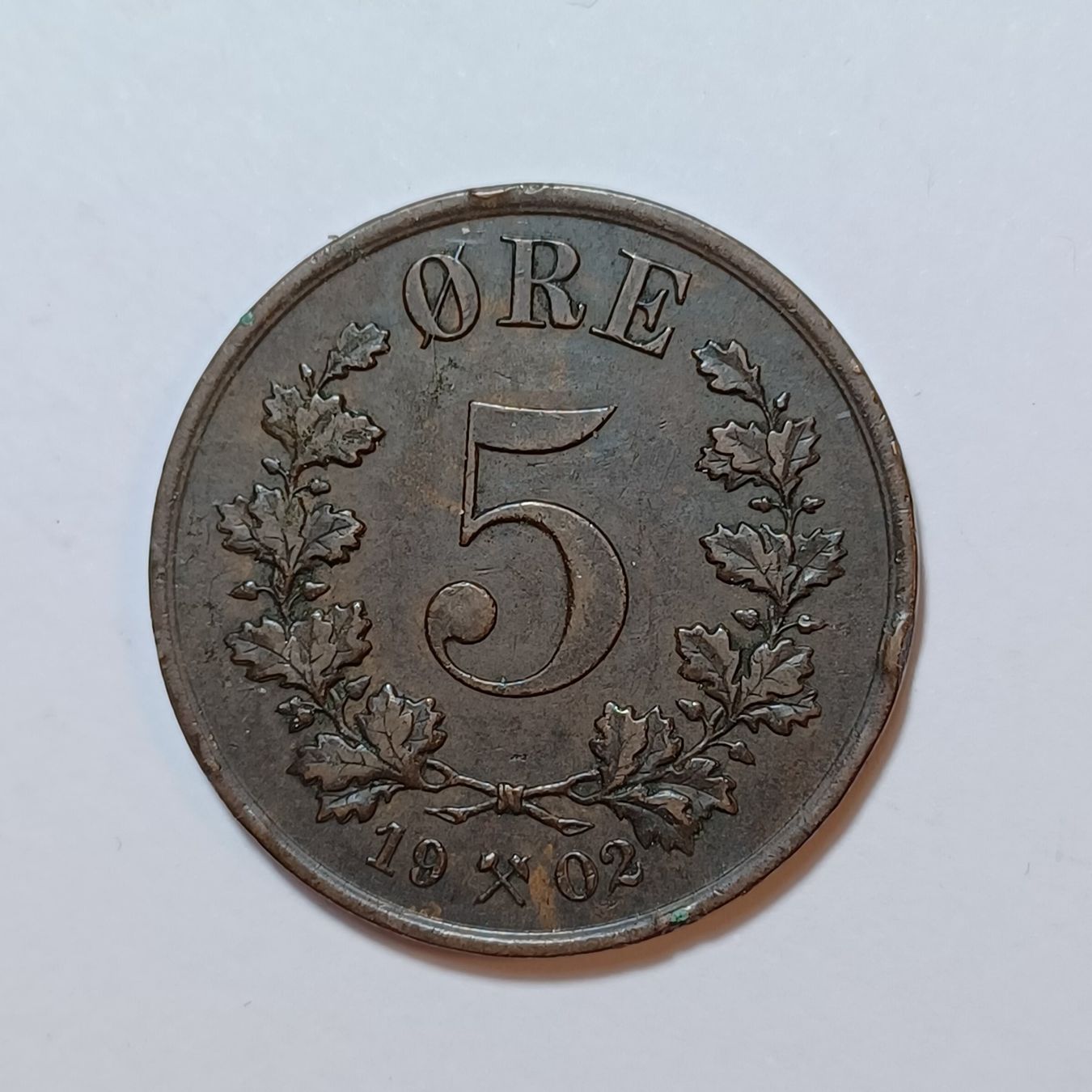Tutti le monete: 5 Öre 1902 Norwegen – Usato da Pfäffikon ZH venduto da Welt_Muenzen