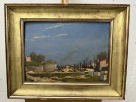 Walter Emil Müller (1896-1983) Dorf Ansicht Gemälde