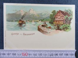 GRUSS AUS BRUNNEN KÜNSTLER-AK SZ