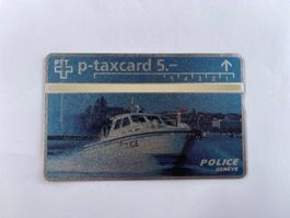 PTT Taxcard 5.- Police Genève Motiv