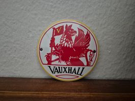 Emailschild Vauxhall Motors Logo Werkstatt Emaille Schild
