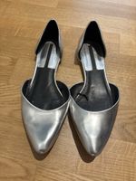 Zara Silver Pointed balleri Flats 39 like new