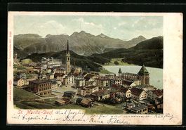 AK St. Moritz-Dorf, Gesamtansicht, 1905