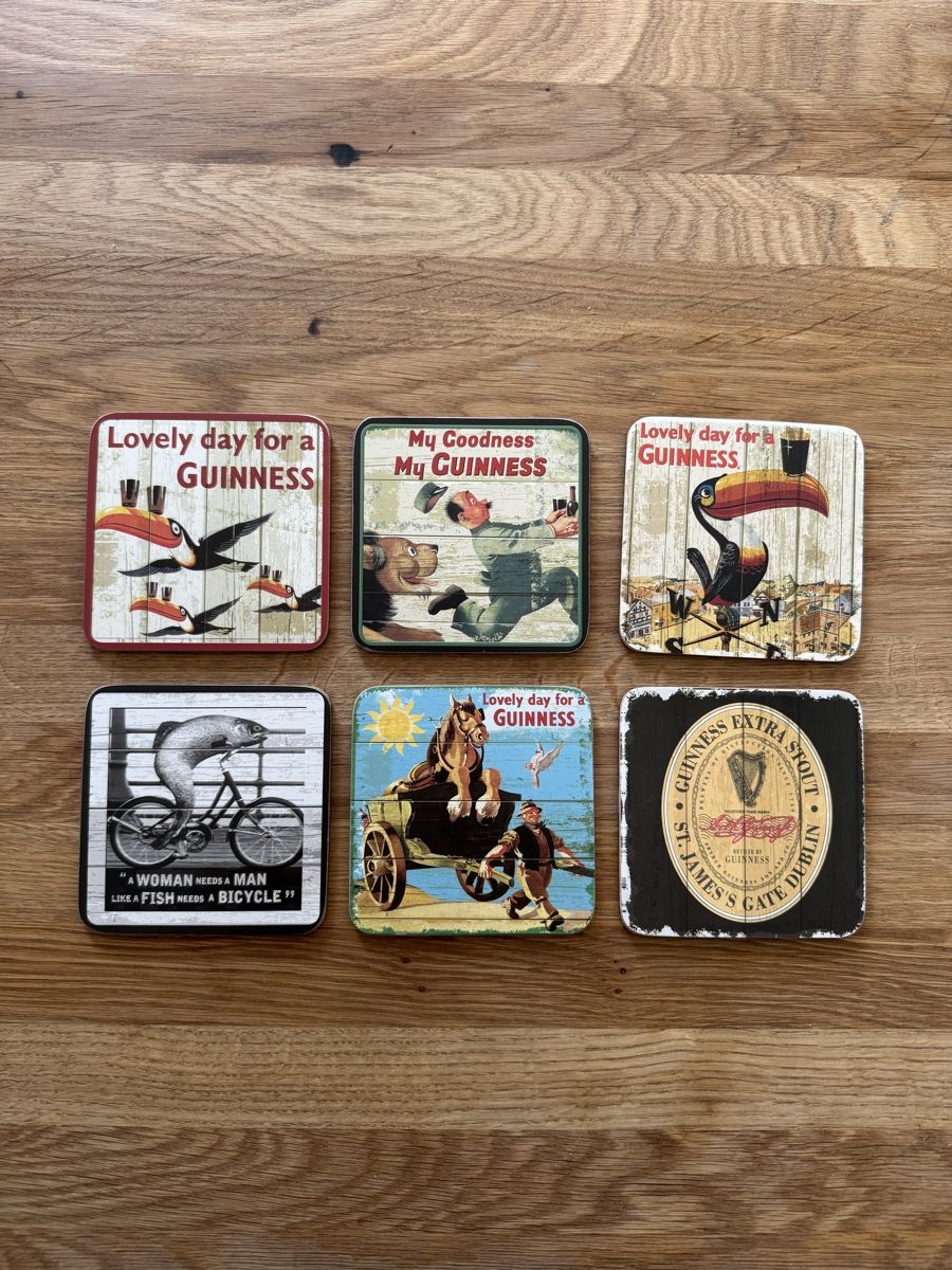 Guinness Sottobicchieri: 6 Bierdeckel Guinness Vintage Motiv – Nuovo (secondo la descrizione) da Jegenstorf venduto da Chante8