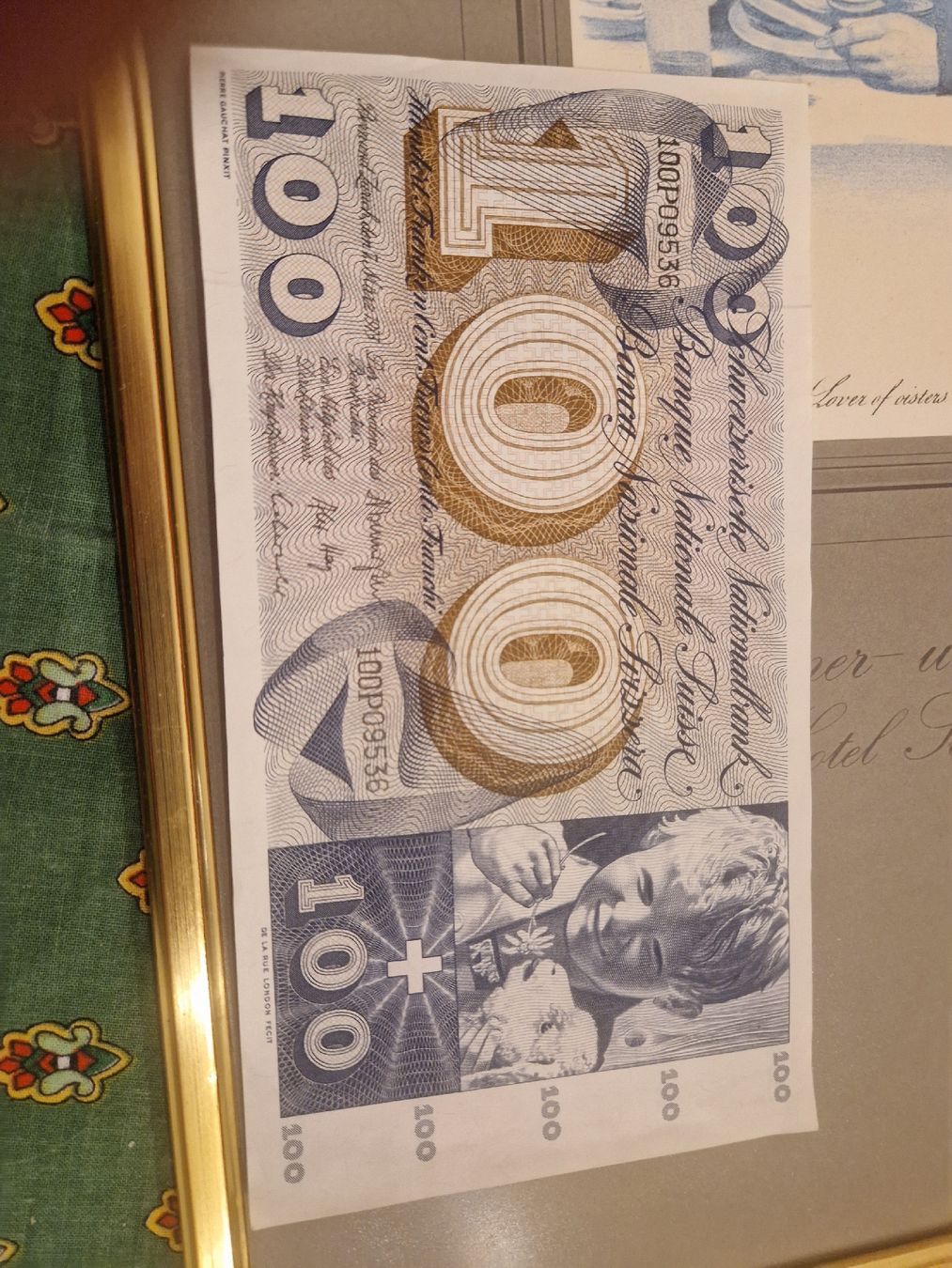 Billets de banque: 100 fr.banknotte  – D'occasion à Zürich par amza 1