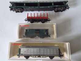 4 Stück Fleischmann Güterwagen