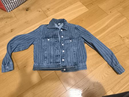Jeansjacke H&M gestreift blau Grösse S guter Zustand