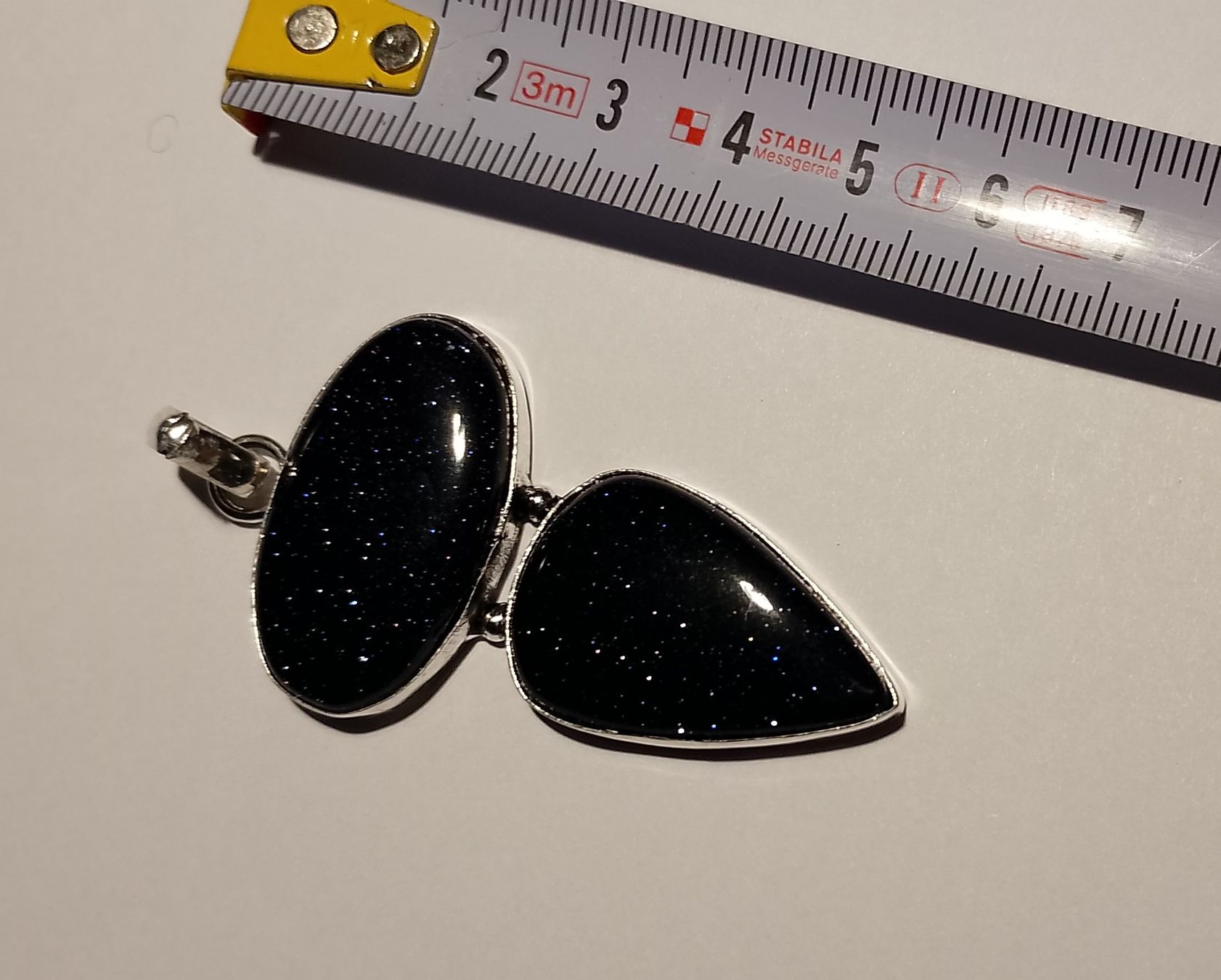 Ciondoli: robuste Set blaues Goldfluss Anhänger + Ring – Nuovo (secondo la descrizione) da Therwil venduto da col_m6rx 3