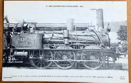 Locomotive Française - 1850 - Est série 5 - Carte ancienne