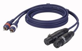 DAP FL25 - 2x Cinch M L/R zu 2 XLR/W 3-Pol, 3 m