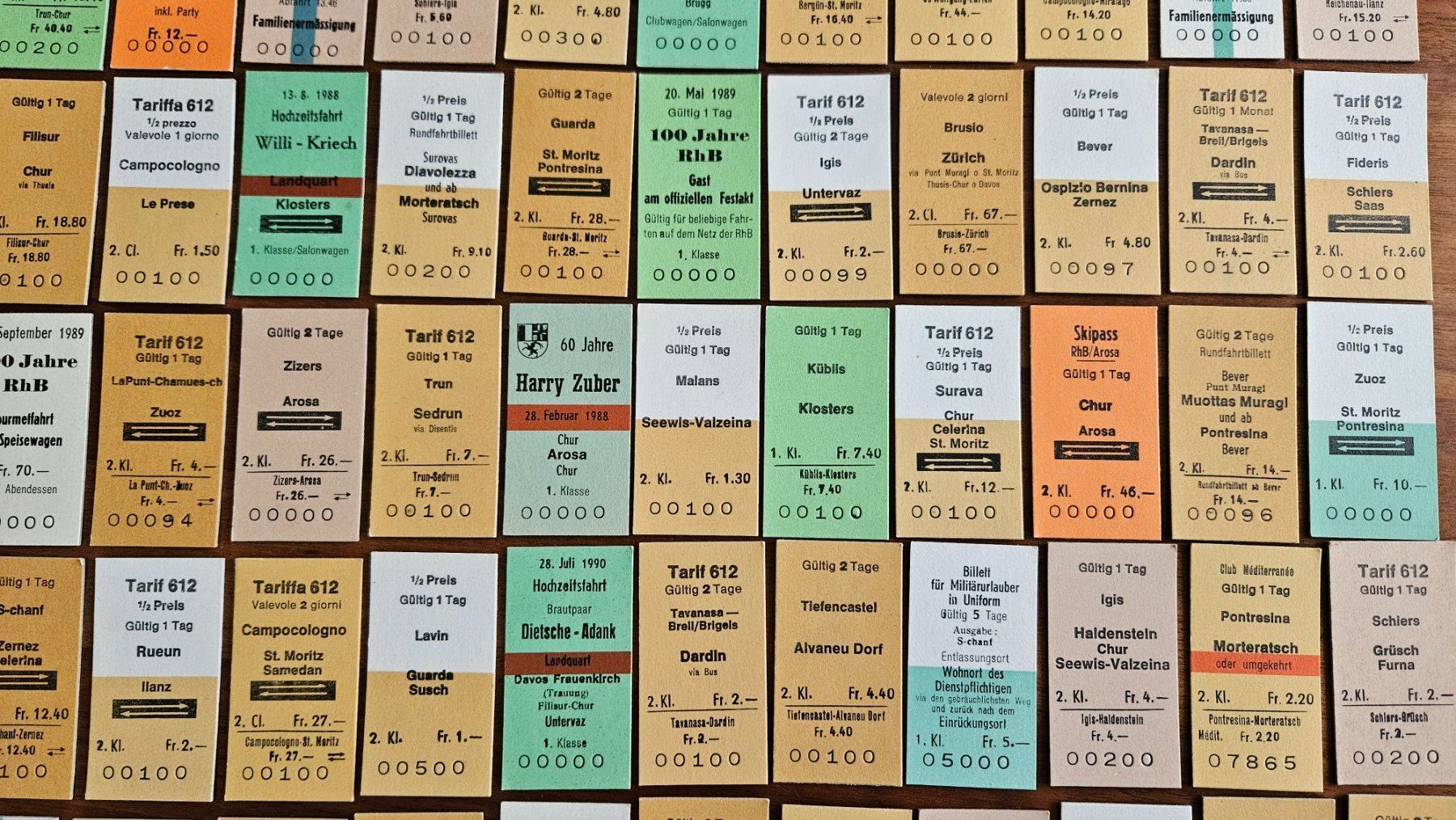 Tickets: Sammlung alter SBB/RHB Zugbilletts (versch.) – Neu (gemäss Beschreibung) aus Untervaz von FullFlap777 4