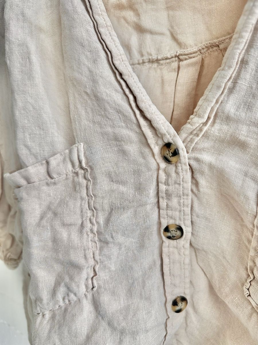 Zara Blusen: ZARA Leinen Bluse –Sandbeige / Gr. S – Gebraucht aus Bern von Fraeuleinhonig 2