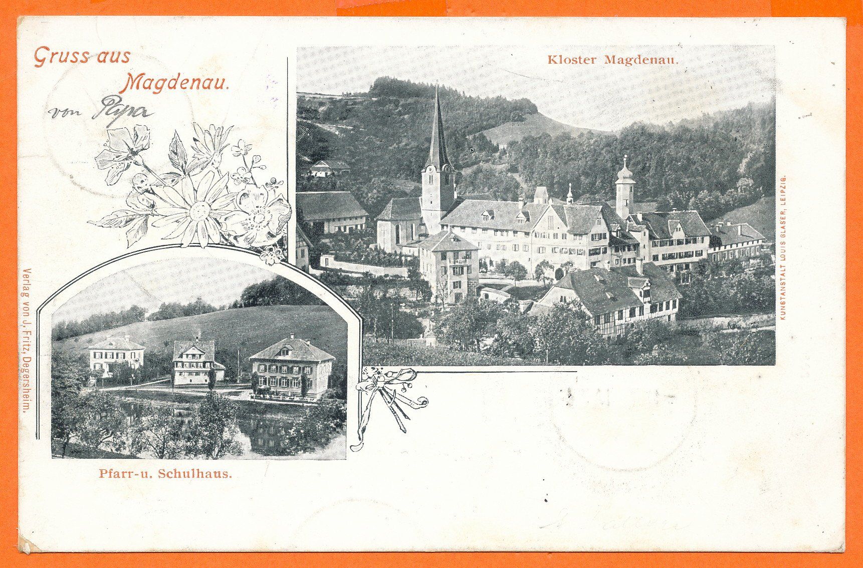 Cartoline postali: Gruss aus MAGDENAU / SG - 2 Bild - 1903 – Usato da Liestal venduto da flohmy