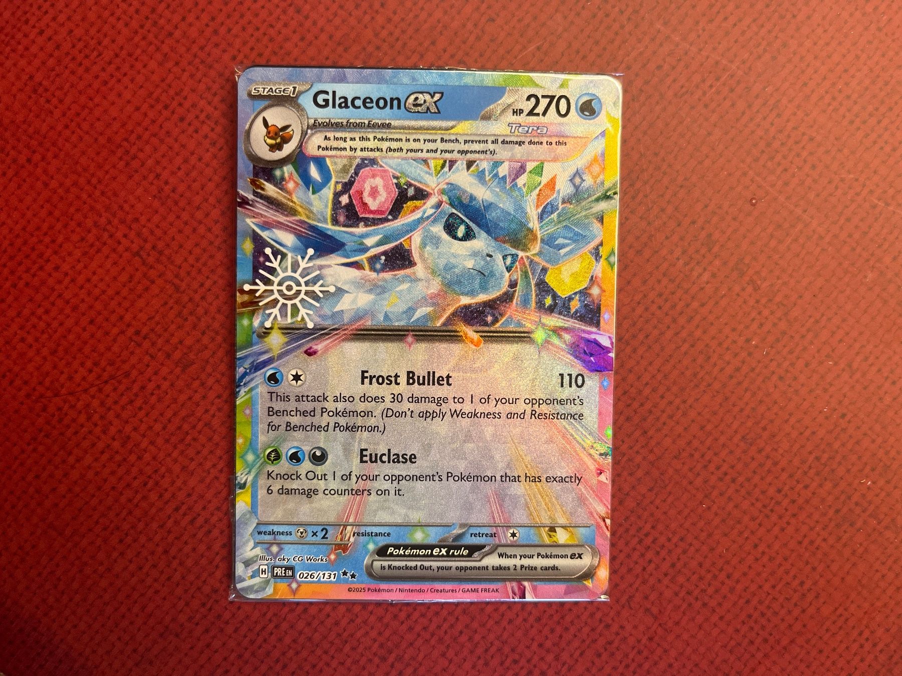Pokémon Carte collezionabili: Pokemon Glaceon EX Snowflake Prismatic Evolutions near Mint – Nuovo (secondo la descrizione) da Wabern venduto da Collectfun