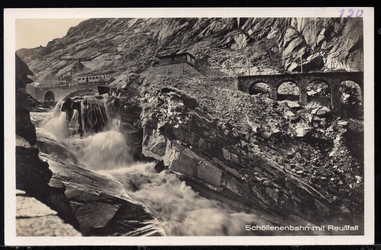 Cartes postales: SCHÖLLENENBAHN mit Reussfall – D'occasion à Aarau par kufi44