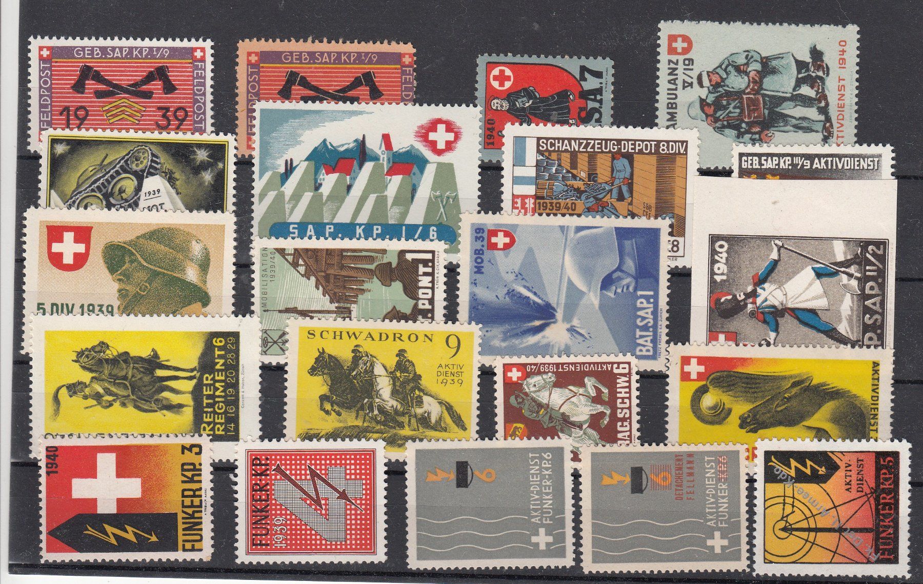 Alle Briefmarken: Diverse Soldatenmarken Kat.??? – Gebraucht aus Herrliberg von Lfrifda