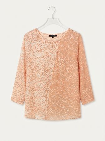 Marc Cain Bluse aus Viscose in zartem Rosa/Sand Farben Gr.40