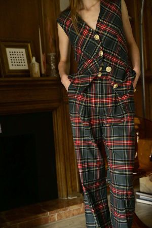 Nina Blanc Tartan Anzug Neu Gr. S/M