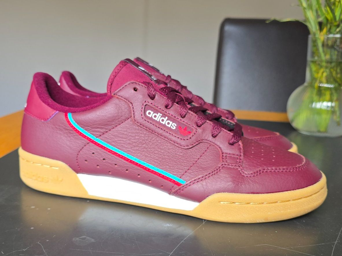 Adidas Scarpe da uomo: Adidas Continental 80 Maroon EU 41 1/3 – Nuovo (secondo la descrizione) da Wallisellen venduto da theblacksheep