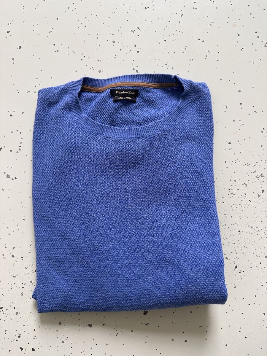 Massimo Dutti Pullover & Sweatshirts: Massimo Dutti Herren Pullover Blau Baumwolle Kaschmir M  – Gebraucht aus Walzenhausen von Zaisan 3