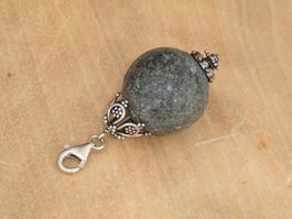 Anhänger Charms Silber 925 Lavastein