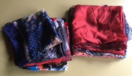 10 Foulards, Polyester und Seide Schnäppchenpreis