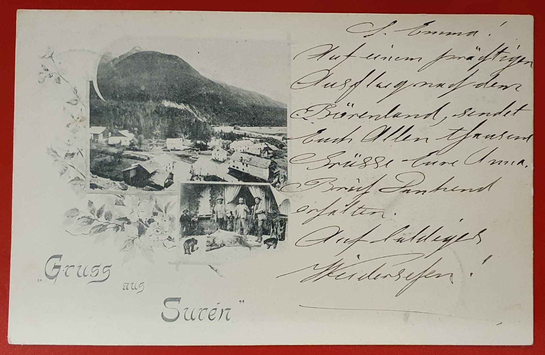 Cartoline postali: Gruss aus Suren 1899 - Engadin mit Stabstempel – Usato da Kreuzlingen venduto da Rschweiz1