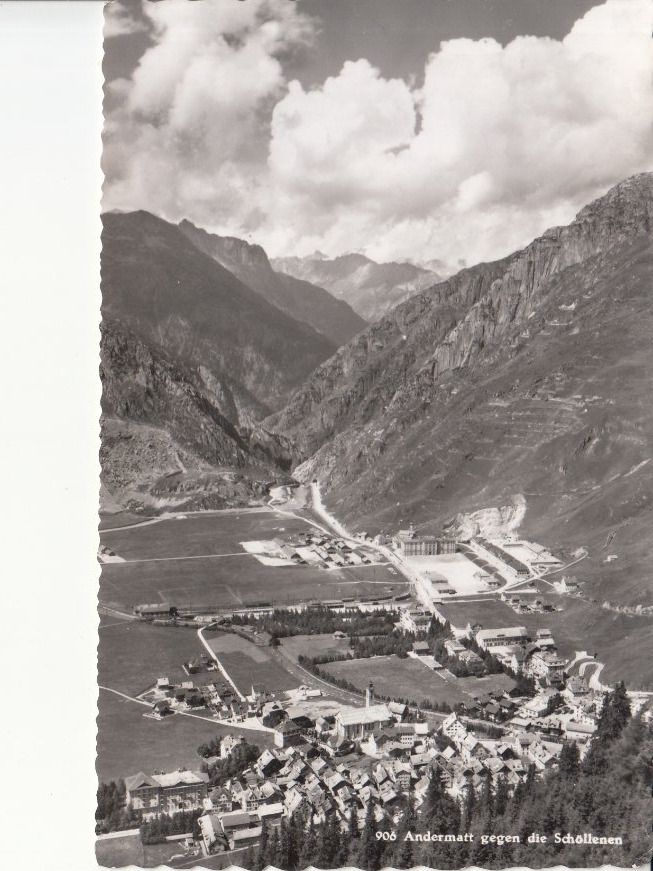 Cartoline postali: Andermatt 1954 – Usato da Bürglen TG venduto da StampGraf