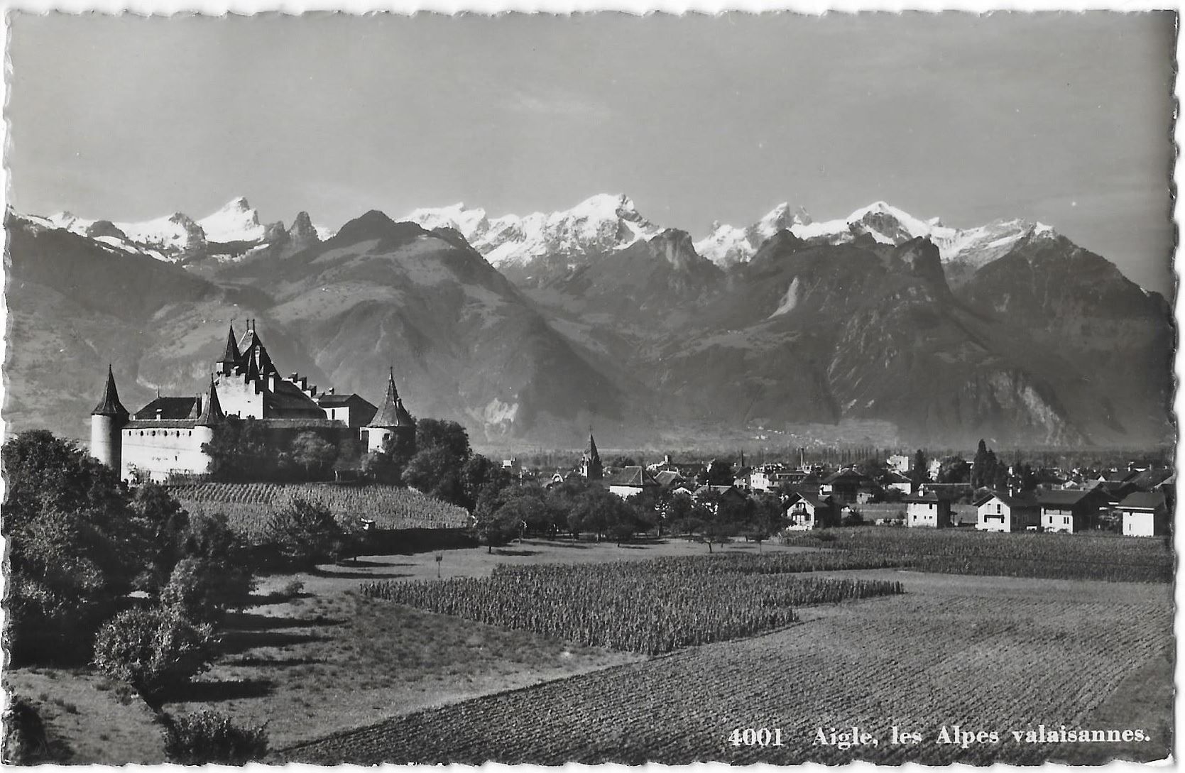 Ansichtskarten: Aigle les alpes valaisannes – Gebraucht aus Olten von clotaldi