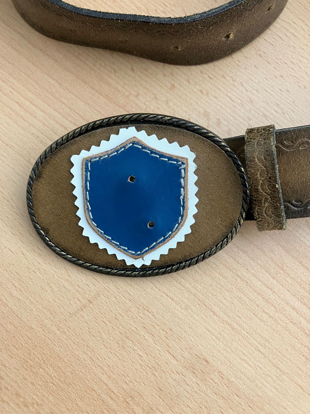 Gürtel: Töpfer Ledergürtel, braun, Gr. 95 – Gebraucht aus Diepoldsau von mabeapt 3