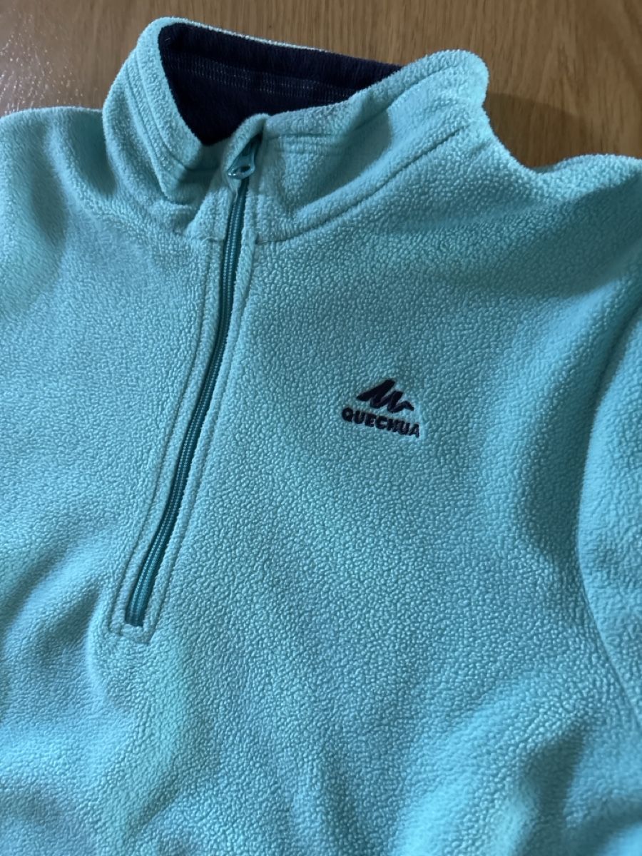 Decathlon Maglioni & Felpe: Quechua Fleece Pullover Gr. 140-146 mintgrün – Usato da Rünenberg venduto da ZwergLi100 1