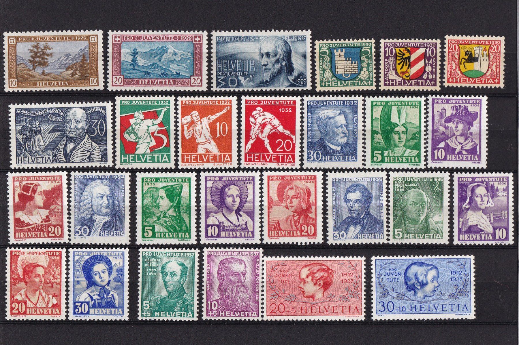 Alle Briefmarken: Pro Juventute Briefmarken Lot, postfrisch ab Vorläufer – Gebraucht aus Münchwilen AG von Nesar 1