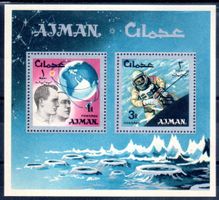 AJMAN RAUMFAHRT-GESCHICHTE BLOCK ** POSTFRISCH ** - C733
