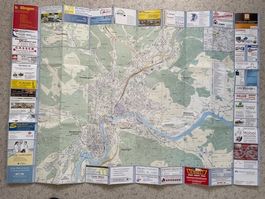 Stadtplan Schaffhausen mit vielen Werbungen, Top Zustand!
