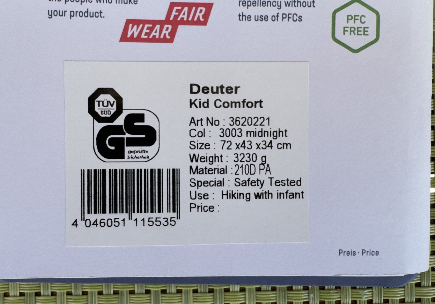 Deuter Bauch- & Rückentragen: Deuter Kid Comfort Fit – Gebraucht aus Neuenegg von nyh1102 1