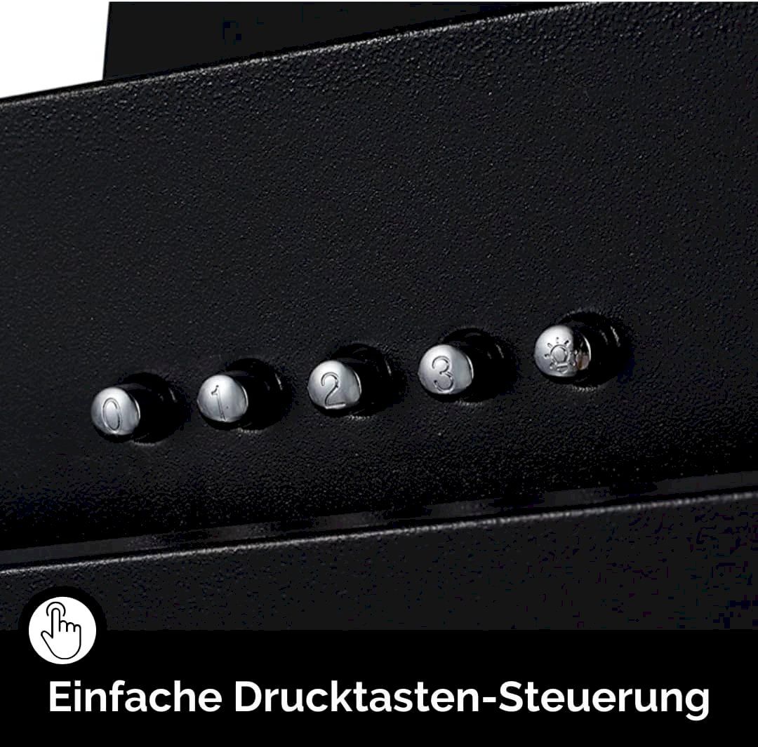 Cappe di aspirazione: PKM S13-60 Dunstabzugshaube 60cm schwarz – Nuovo e nell'imballaggio originale da Bottighofen venduto da zaap 3