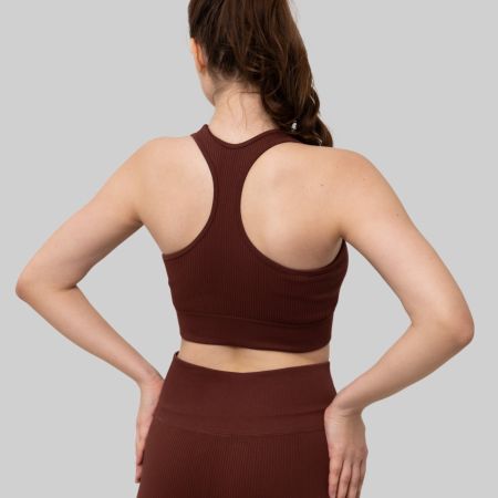 Sport BH Damen Seamless HighSupport Fitness Yoga TOP M Braun