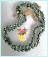 84CM! KETTE STEINKETTE EDELSTEINKETTE BAUMACHAT ACHAT GRÜN