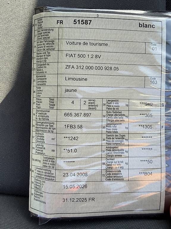 Autos: Fiat 500 – Gebraucht aus Châbles FR von Boudou 4