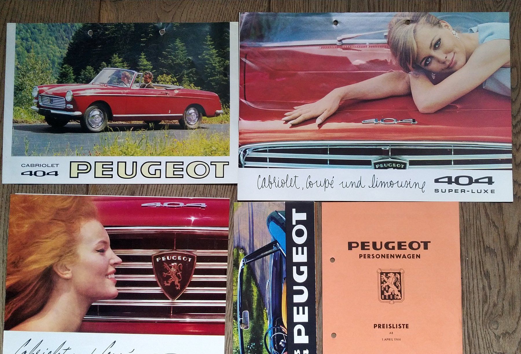 Peugeot Documenti: Peugeot 404 Cabriolet und Coupé – Usato da Safenwil venduto da efclassics