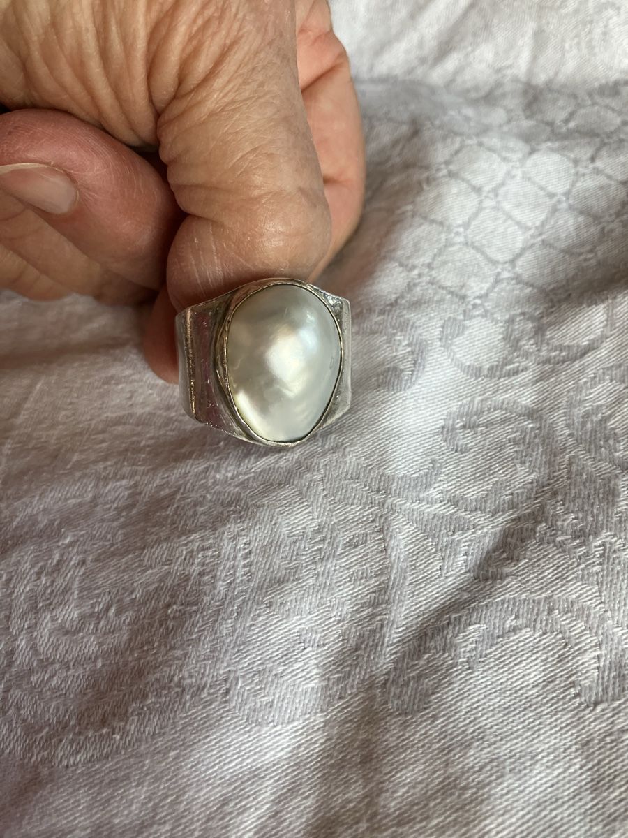 Ringe: Silberring 925 mit grosser Mabe Perle – Gebraucht aus Bassersdorf von groovygremlin 3