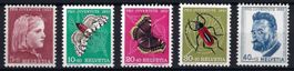 Pro Juventute Satz 1953 Katalog-Nr. J148-J152 **