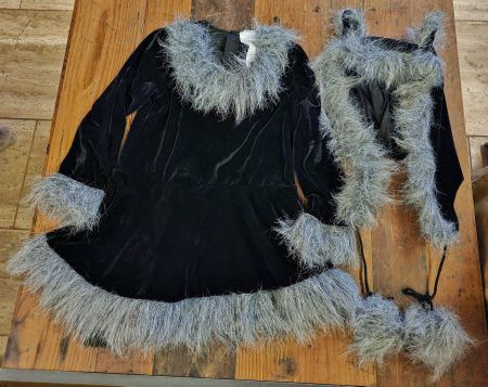 Waschbär Kostüm Kleid Gr. 92