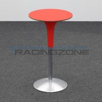 Rexite Zanziplano Bistrotisch Ø60 cm Rot/Blankstahl