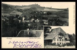 AK Eriswyl, Gasthof zum Bären und Totalansicht mit Kirche
