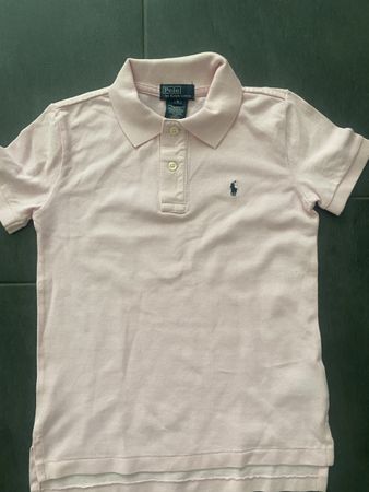 Pink Polo Ralph Lauren Shirt Gr. 116 Top Zustand Frühling/