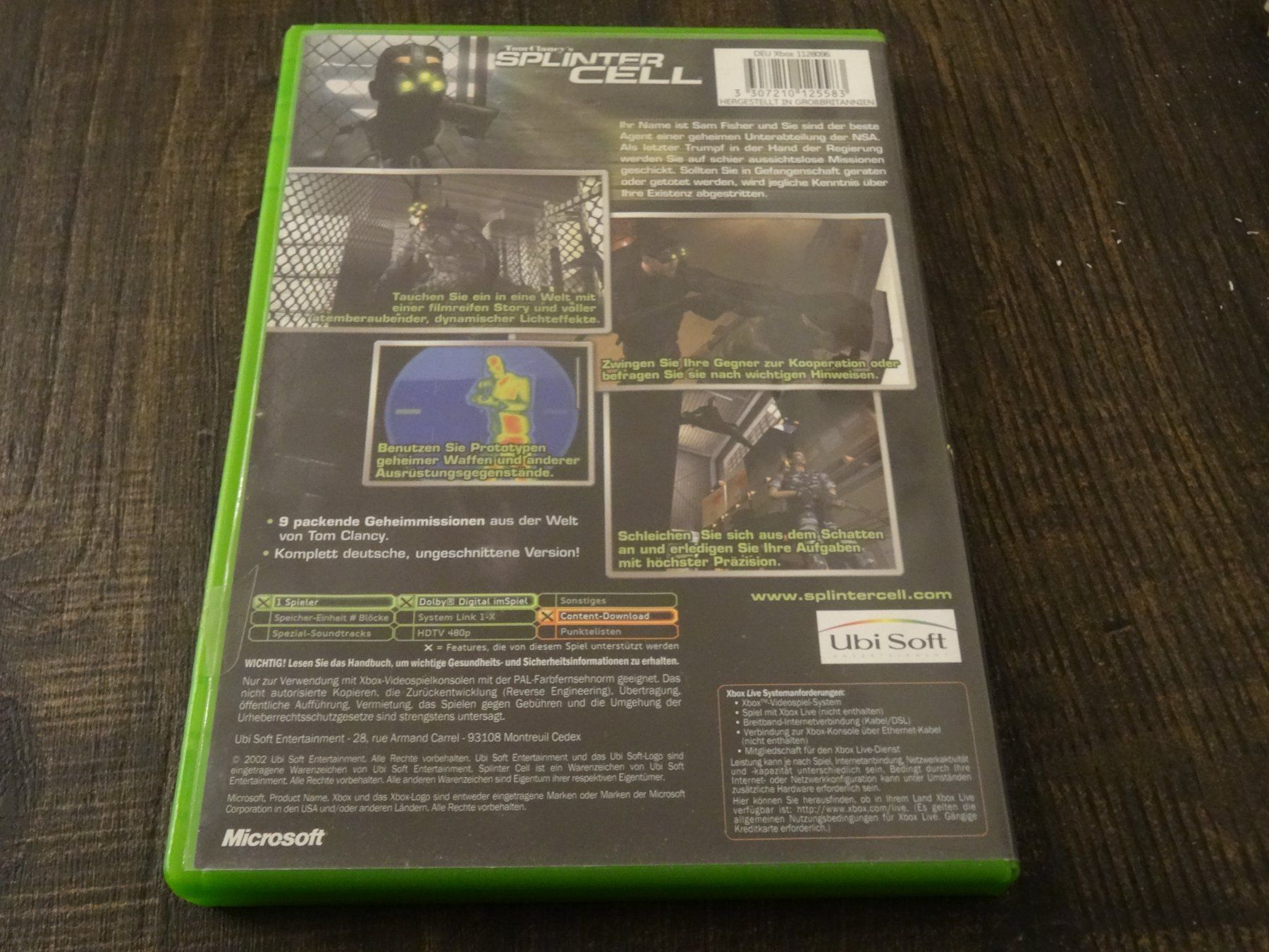 Microsoft Giochi: Tom Clancy's Splinter Cell XBOX CLASSIC – Usato da Olten venduto da Disc-Ausverkauf 2