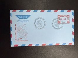 Luftpostausstellung Luzern 1985 FISA-Kongress Aerogramm