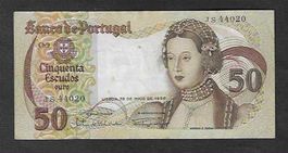 Portugal  50  Escudos  1968  Gebraucht  90%  XF
