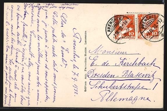Cartoline postali: AK Avenches, Ortspartie, 1932 – Usato da Berlin venduto da bartko-reher 1
